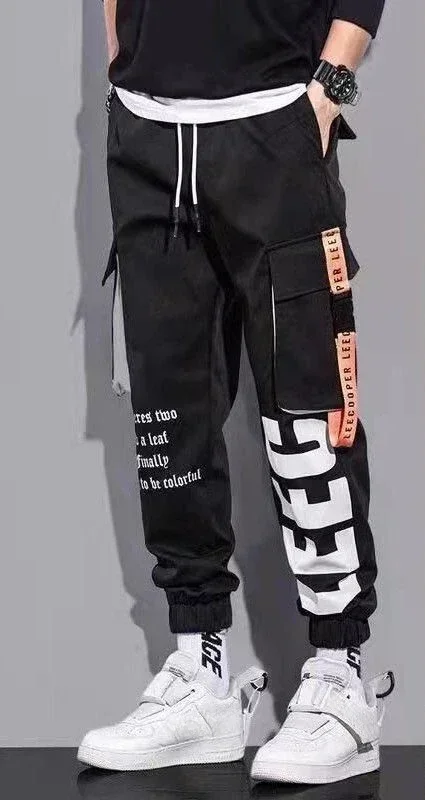 thumbnail image 1 of Pantalones Cargo Apilados Para Hombre Otoño Pantalones Para Hombre Joggers Moda Ajuste Regular Vintage Nailon Suelto Calle Casual Lujo Emo Algodón, 1 of 5