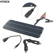 12V 단결정 태양광 패널 트리클 배터리 충전기, 자동차, 밴, 모터용 12V 출력을 갖춘 휴대용 태양광 발전 유지보수 키트