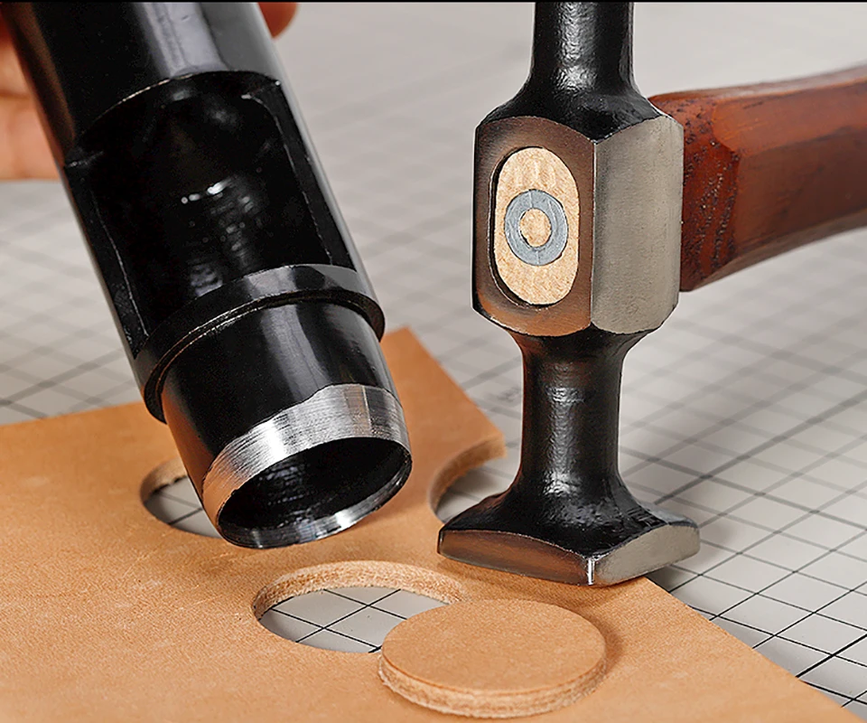Leather Mallet Hammer Cobbler Hammer Carbon Steel Double Head Smooth Chasing Professional Leather Maul Tools