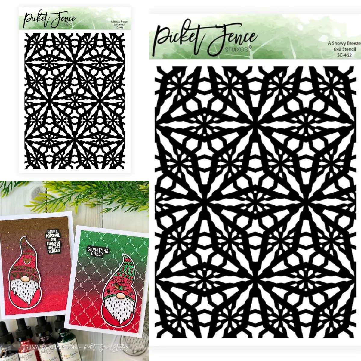 A Snowy Breeze 6x8 Stencil Pattern Graffiti Drawing Tool Spray Painting Template 2024 DIY Window Scrapbooking Decor