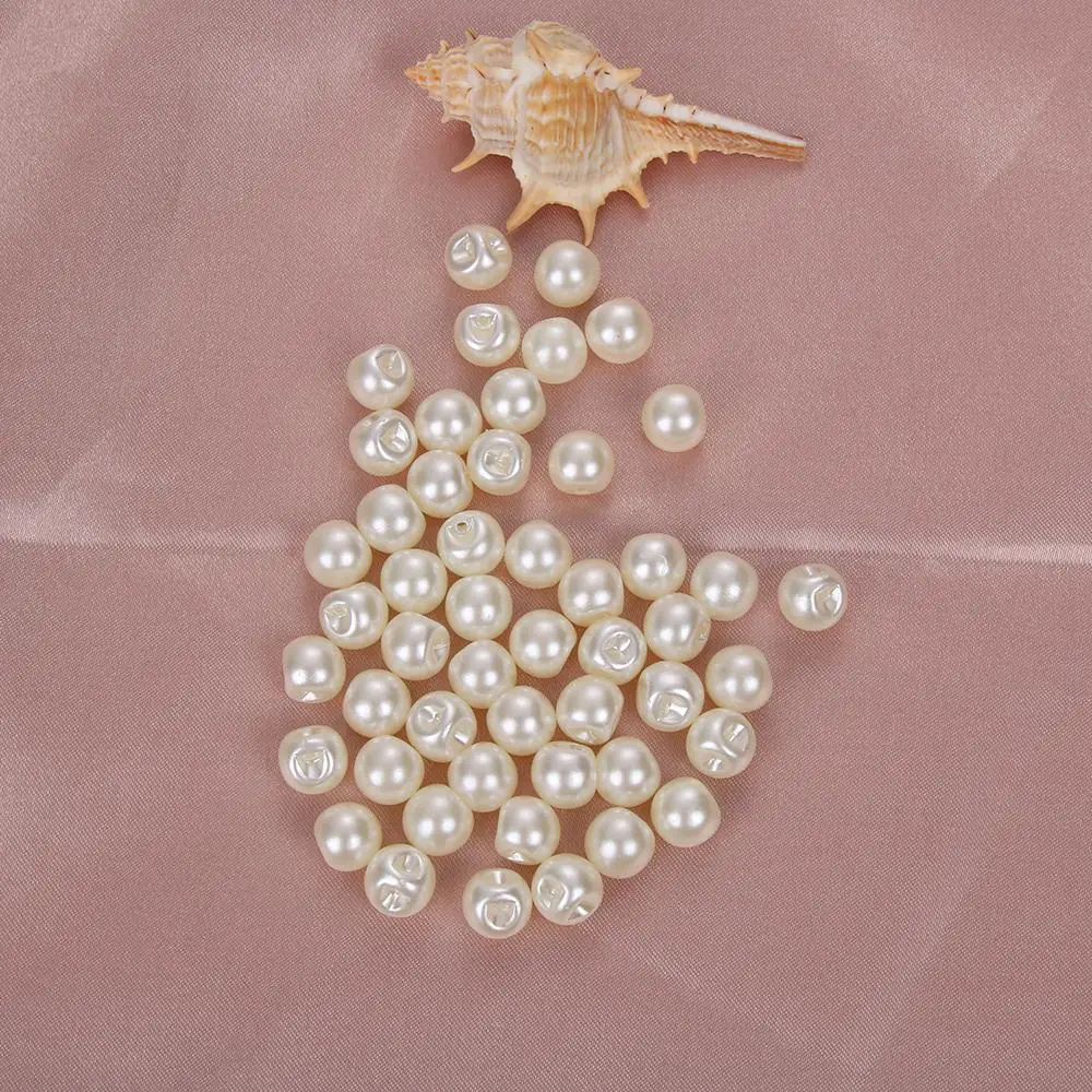 Plastic Round Pearl Buttons for Sewing and Scrapbooking