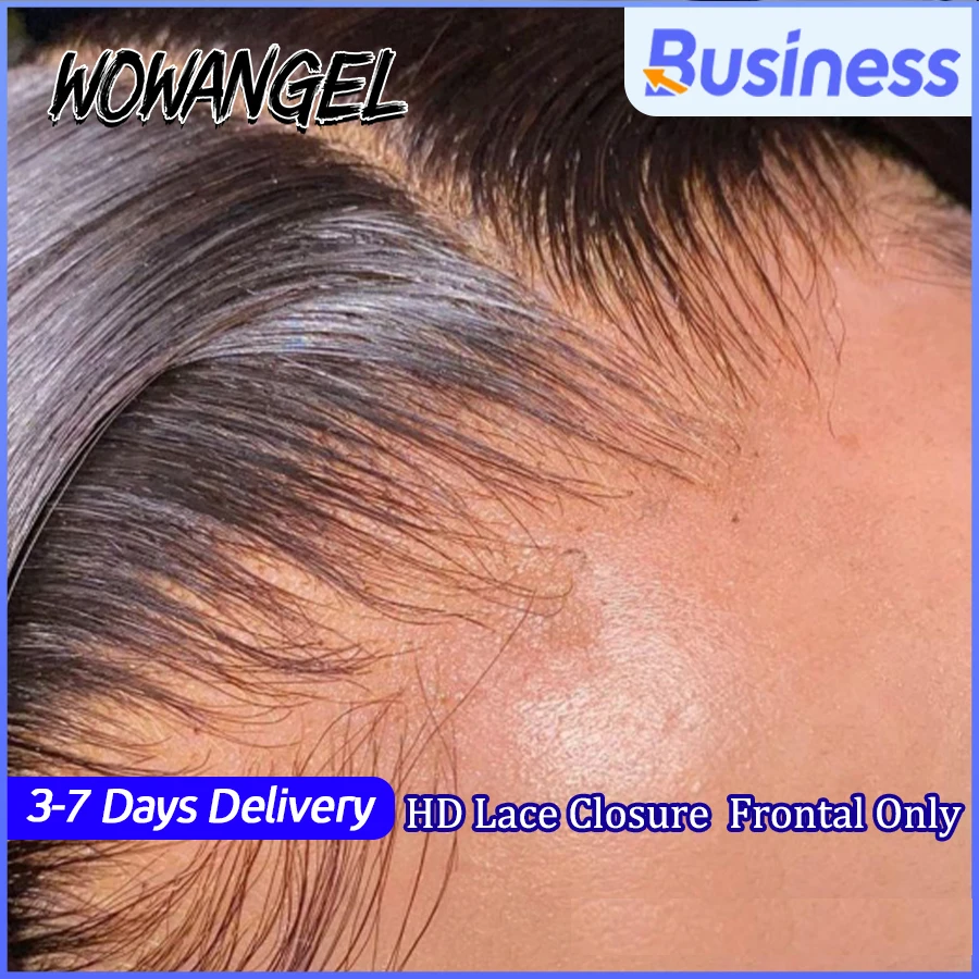 

Кружево WOW ANGEL HD 5x5 6x6 13x4 13x6 HD кружево фронтальное, только кожа, прямые волосы, предварительно выщипанные невидимые HD кружева