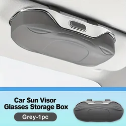 Portable Car Sunglasses Storage Case - Anti - Scratch Eyeglasses Protection Box (Gray)