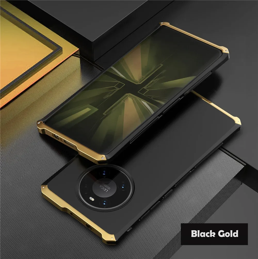 Shockproof Metal Armor Case with Aluminum Frame and Matte PC Cover