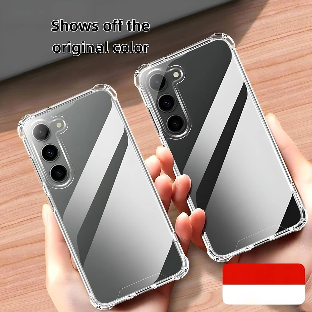 Clear Shockproof Acrylic Hybrid Back Cover Case - Soft Protective Shell