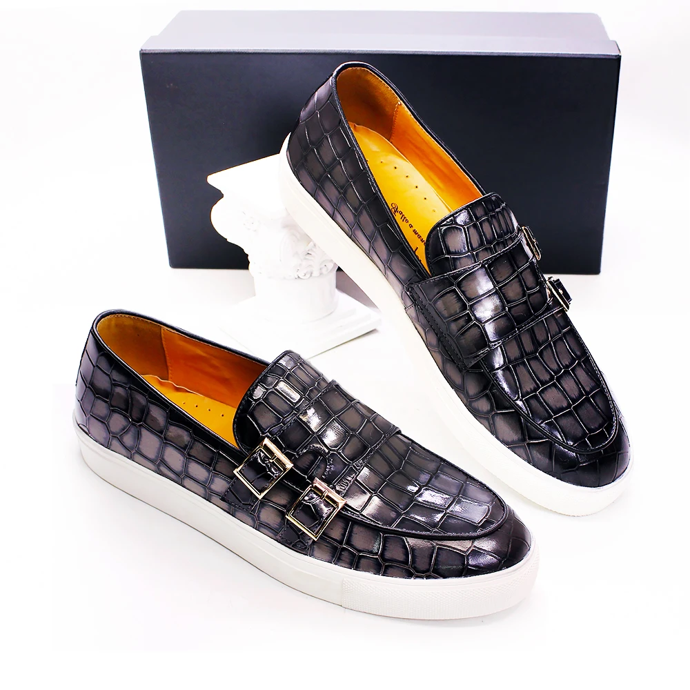 Mocassin Mezlan 4450 véritable crocodile marron