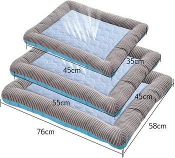 Cooling Pad Bed for Dogs Cats Puppy Kitten Cool Mat Pet Blanket Ice Silk Material Soft for Summer Sleeping Pink Blue Breathable 2