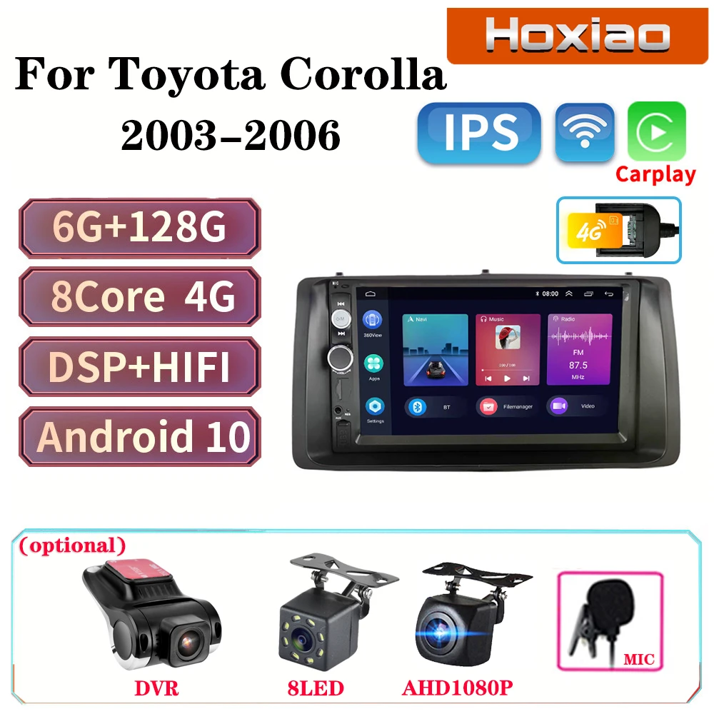Android 10 7inch 2din Carplay Car Radio Multimedia Player Bluetooth For ...