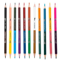 Deli Dual Double Head Color Pencil 12/24 Colors Colored Pencil for School Kid Drawing Art Supply Sketch Painting School Supplies 2
