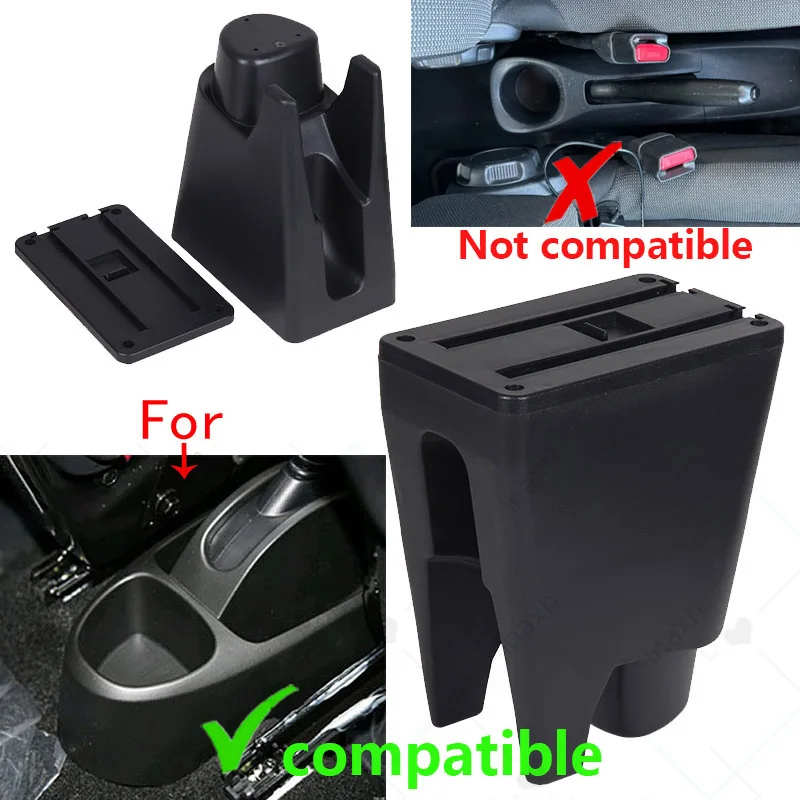 Opslagruimte Armsteun Auto Accessoires Winkel Doos Interieur Detail Voor Citroen C1 Voor Peugeot 107 Voor Toyota Aygo BJ (Kleur : B1 Black red 3USB4