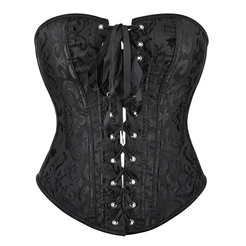 

Women's Lace Up Boned Overbust Corset Bustier Lingerie Bodyshaper Topops