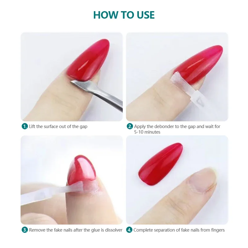 Nailpop Removeing Debonder Glues For Removeing False Nails Rhinestone Remover Nail Art Tools Manicure Cleaner Degreaser Liquid nail debonder nail glue remover