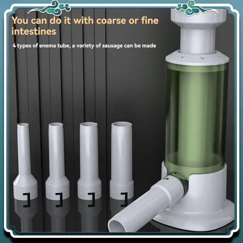 Premium Manual Sausage Stuffer Set With 4 Filling Tubes Press-Type Meat Stuffer For Homemade Sausages