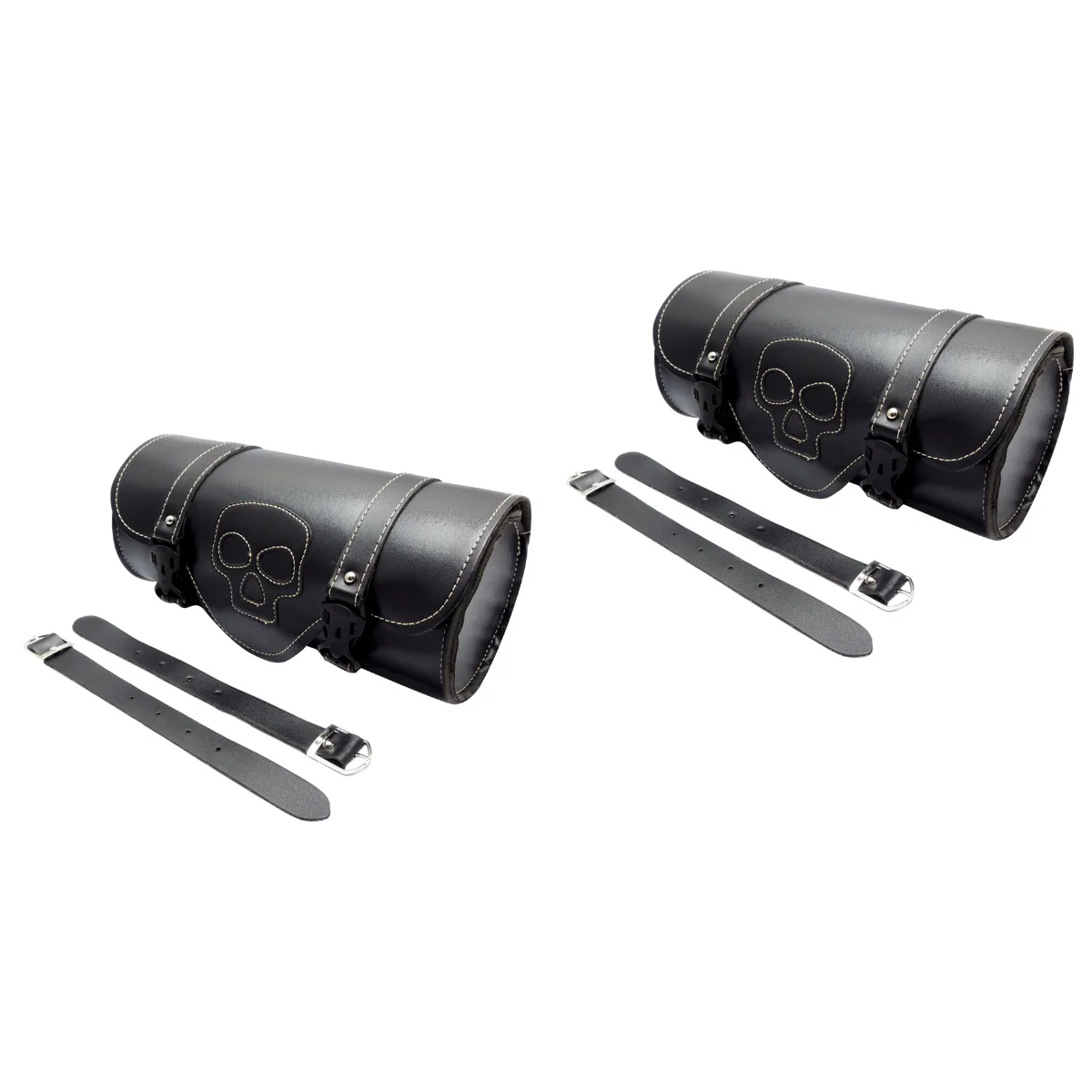 

2pcs Motorcycle Hanging Bag Modified Motorcycle Saddlebag Hanging Pouch Gadget Box (Black)