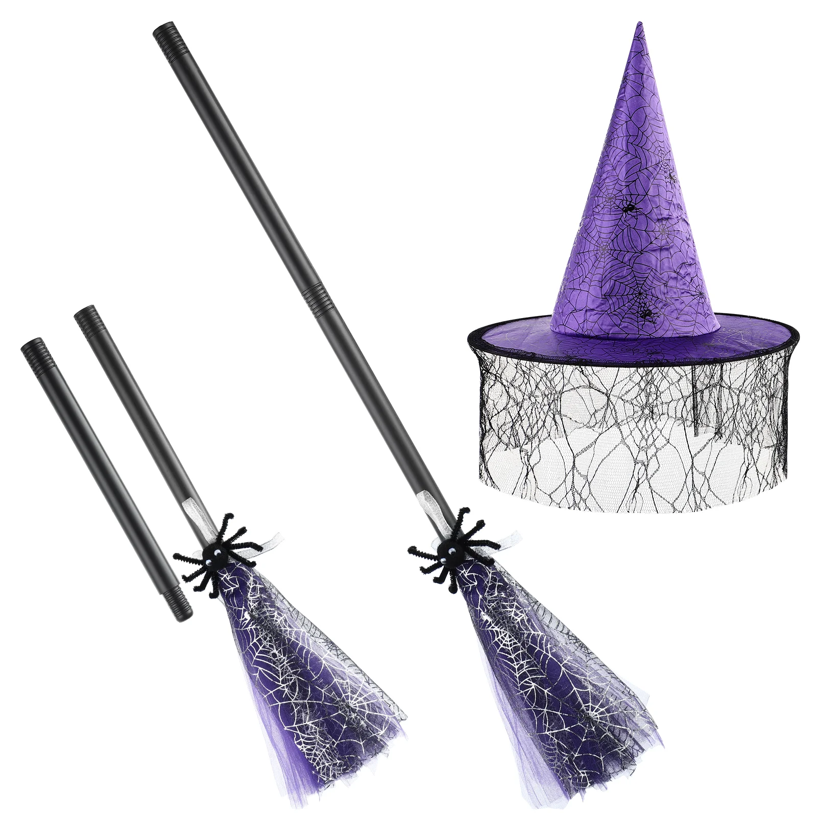 

Witch Halloween Broom Broomstick Costume Kids Hats Party Hat Decorations Stick Girls Favors Props Handle Teen Adult Witches