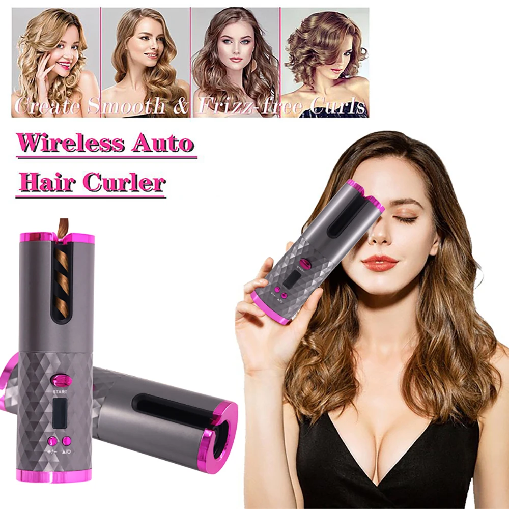 Modelador de cabelo sem fio girat rio autom tico de cabelo com