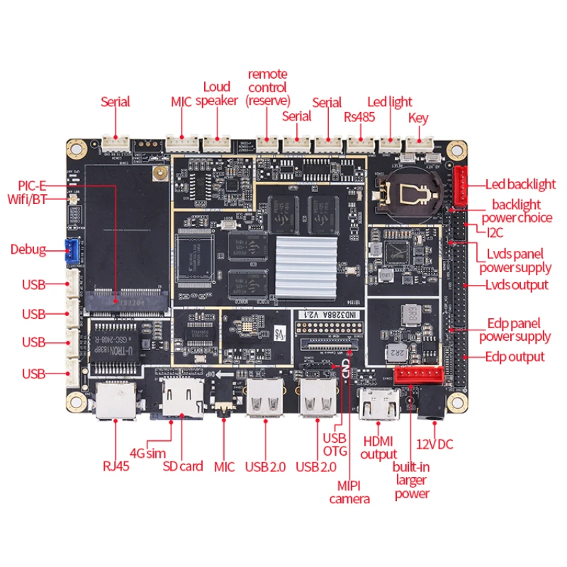 Rk3288 android Pcba Development Board quad Core Android 7.1 advertising  Machine Board - AliExpress
