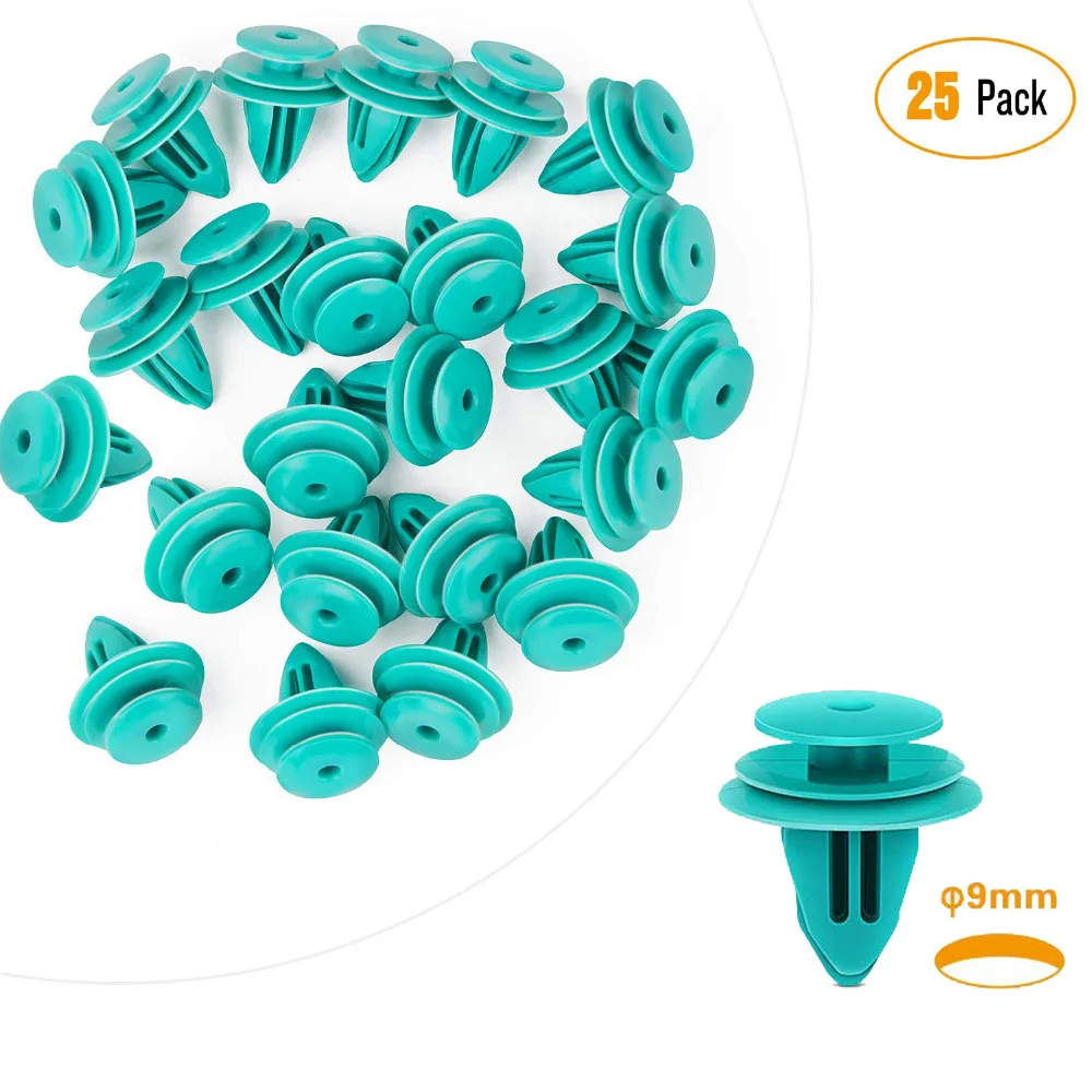 

25 шт., фиксаторы для Toyota отделка дверной панели 90467-10188 Sienna Corolla Camry Tacoma Tundra Sequoia Matrix Prius RAV4 9 мм