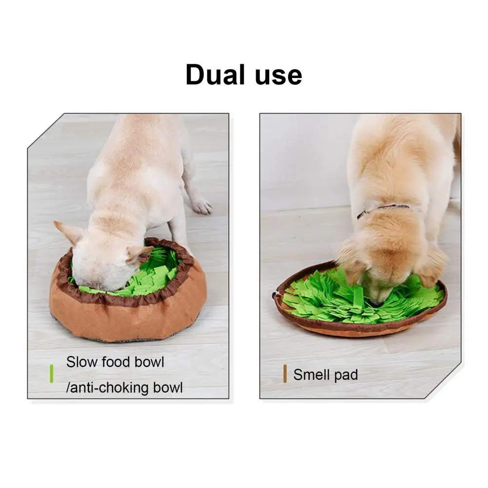 

Foldable Dog Bowl Pet Snuffle Mats Portable Foraging Fun for Cats Dogs Foldable Puzzle Toy Dispenser for Stress Relief Travel