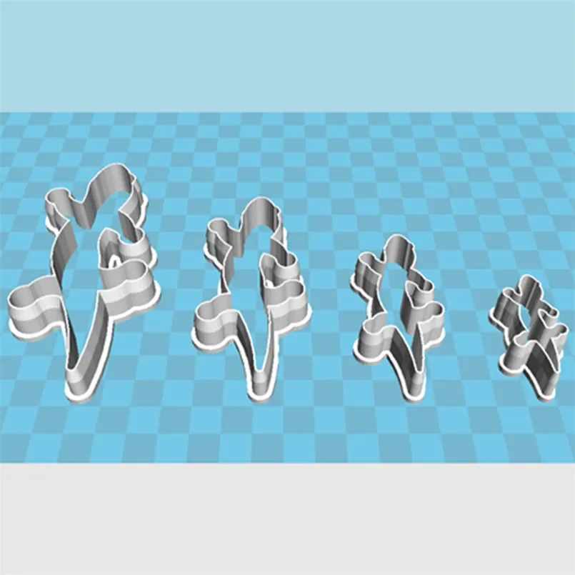 Four Specifications Cartoon Animal Figure House Lizard Plastics Mould Cake Fondant Tool Cookie Sushi and Fruit Cutters