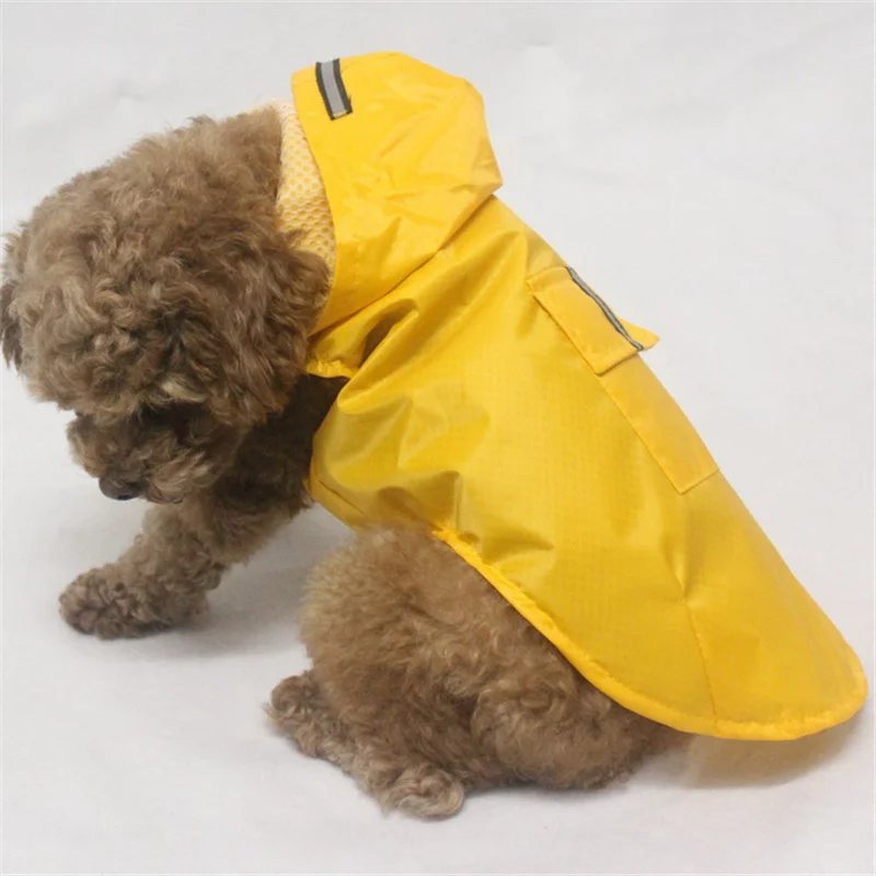 Waterproof Dog Raincoat Hoodie Jacket Rain Poncho Pet Rainwear With Reflective Stripe All Sizes Big Puppies Dog Raincoat