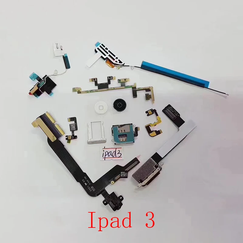 Caricatore Usb Power Volume Antenna Wifi Back Camera Flex Cable Per Ipad 3 4 A1416 A1430 A1458 A1460 Sim Card Hold Mic Altoparlante