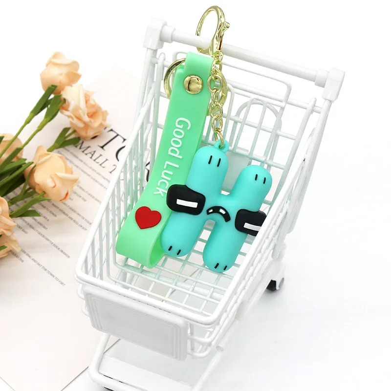 26pcs/set Cartoon Funny Alphabet Lore Keychain For Kids Figure Toys Cute Alphabet Number Ornament Bag Pendant Key Chain Keyring