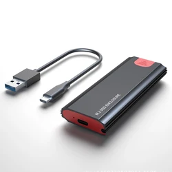 High-Speed USB-C External SSD Enclosure Adapter 10Gbps for M.2 NVMe & SATA Drives (NVME and SATA Black)