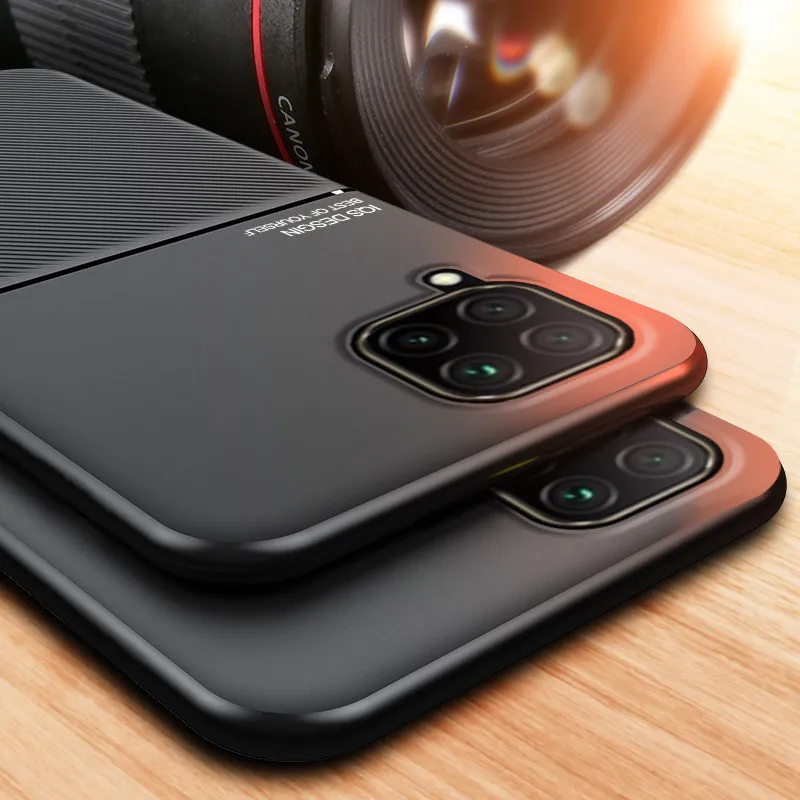 Luxury Matte Armor Magnetic Holder Plate Soft Bumper Cover