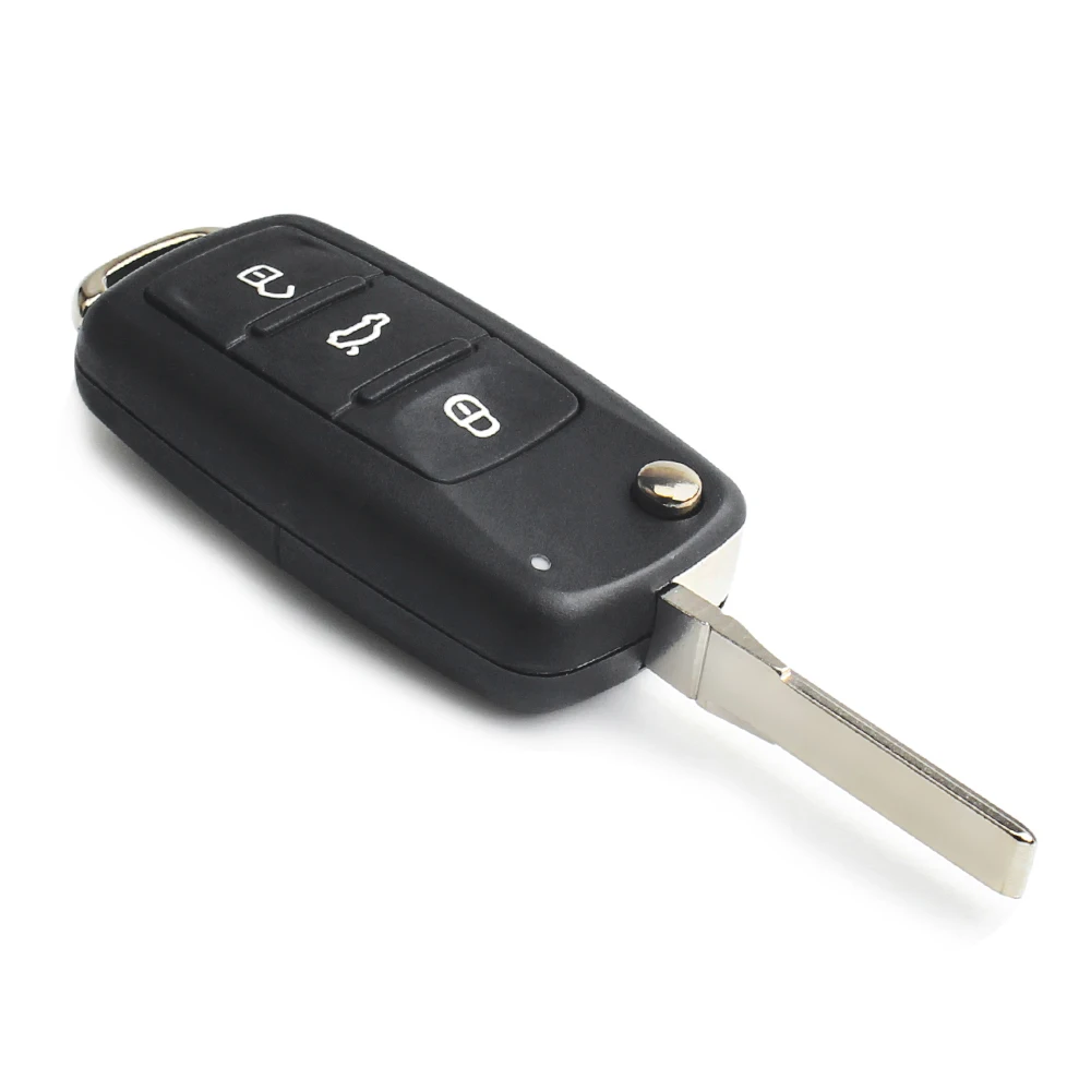 Premium Replacement Folding Car Key Shell Case - 3 Button Design