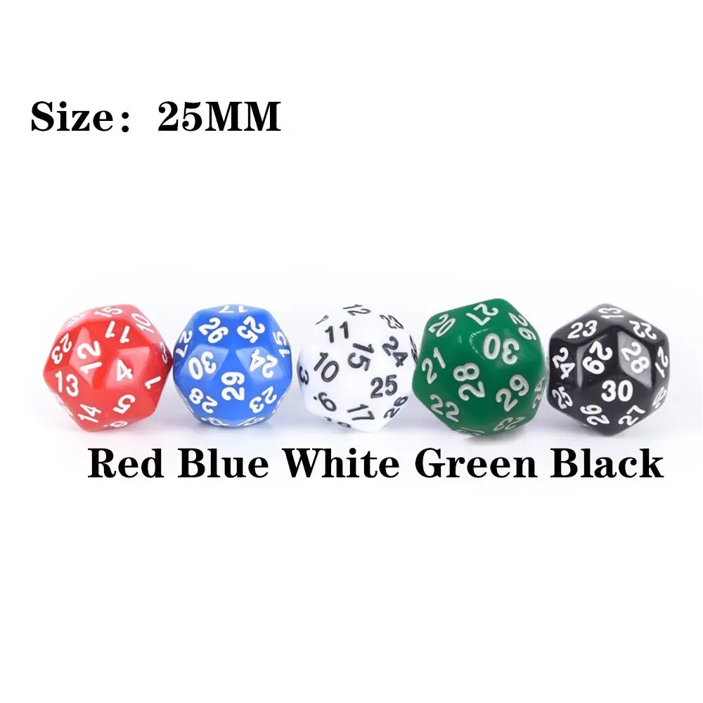 1Pcs 25MM 30 Sided Dice D30 Multi Sides Gaming Dice Party Accessories Gambling Supplies Adult Games Toys Gift