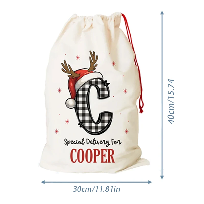 Gepersonaliseerde vrolijke kerstcadeauzak met trekkoord, aangepaste kerstfeestdecoratie, accessoires, cadeau voor kinderen, meisjes, jongens, speelgoedzakken_voghion.com