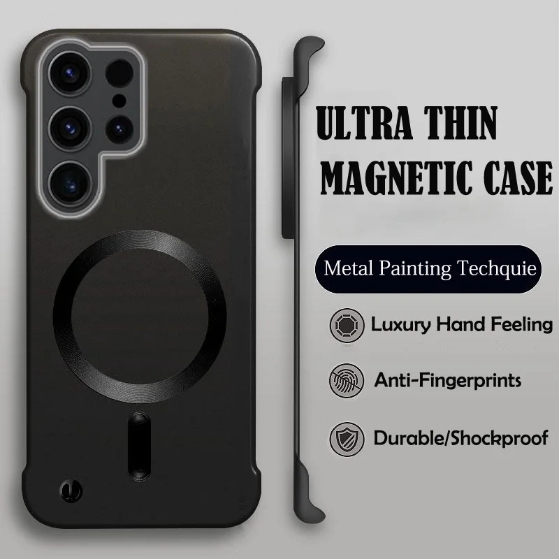 Luxury MagSafe Wireless Charging Phone Case with Magnetic Protective Bumper