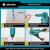 Libraton Rivet Gun Kit, Heavy Duty Manual Riveting Tool 1PC with 120 Blind Rivets, 4 HSS Drill Bits, 4 Tool-free Interchangeable 6