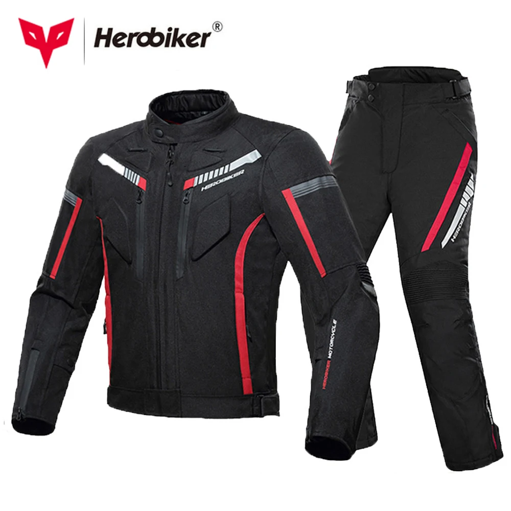 

Waterproof Motorcycle Jackets Moto Jacket Pants Suit Windproof Motorcross Riding Racing Motorbike Clothing With Protective Gear
