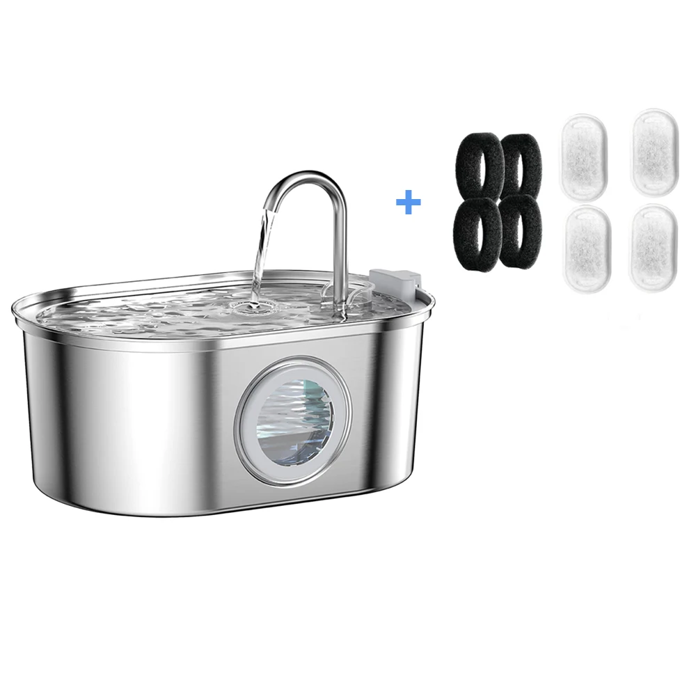 نافورة مياه أوتوماتيكية للقطط من الفولاذ المقاوم ل...