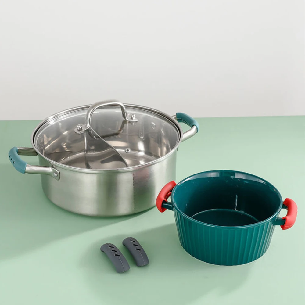 Silicone Pot Handle Cover Heat Insulation Covers Pot Ear Clip Steamer Casserole Pan Handle Holder Non-slip Kitchen Tool pot handle cover