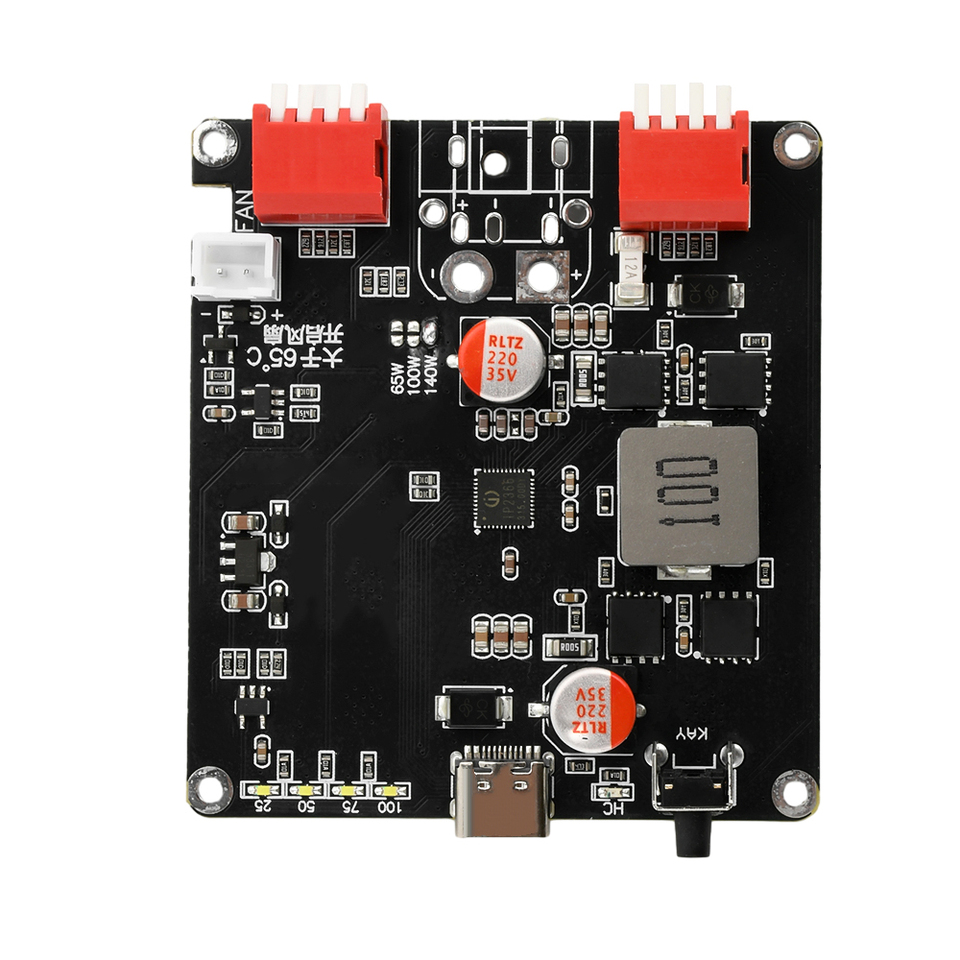 140W Bi-directional Fast Charging Module High Power Buck Boost 2-6S Li-Ion Charging Board IP2366 Auto Temperature Control