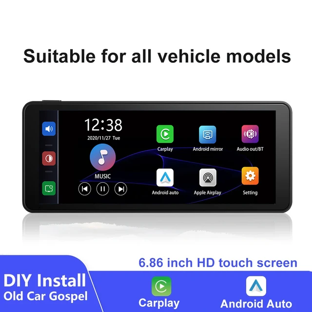 6.86 Inch Touch Screen Car Dash Camera Multi-Functional Car DVR