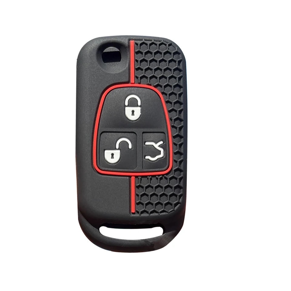 Autosleutel Case Siliconen Beschermhoes Fluorescerend Blauw Compatibel met Mercedes Benz SLK A-Klasse R170 W168 Flip Sleutel 2 Knoppen Afstandsbediening