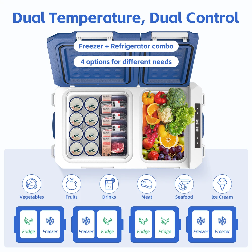 ثلاجة سيارة Zcamp QXL ضاغط 12/24 فولت، تبريد سريع،...