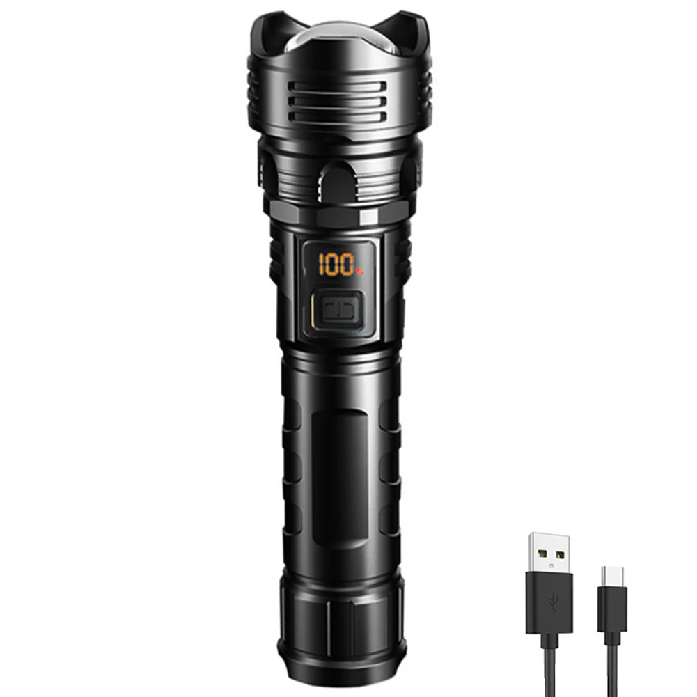 Description Picture 4 of item10W Handheld LED Flashlight USB Charging Powerful LED Flashlight Power Display Super Bright Flashlight 800mAh for Camping Hiking