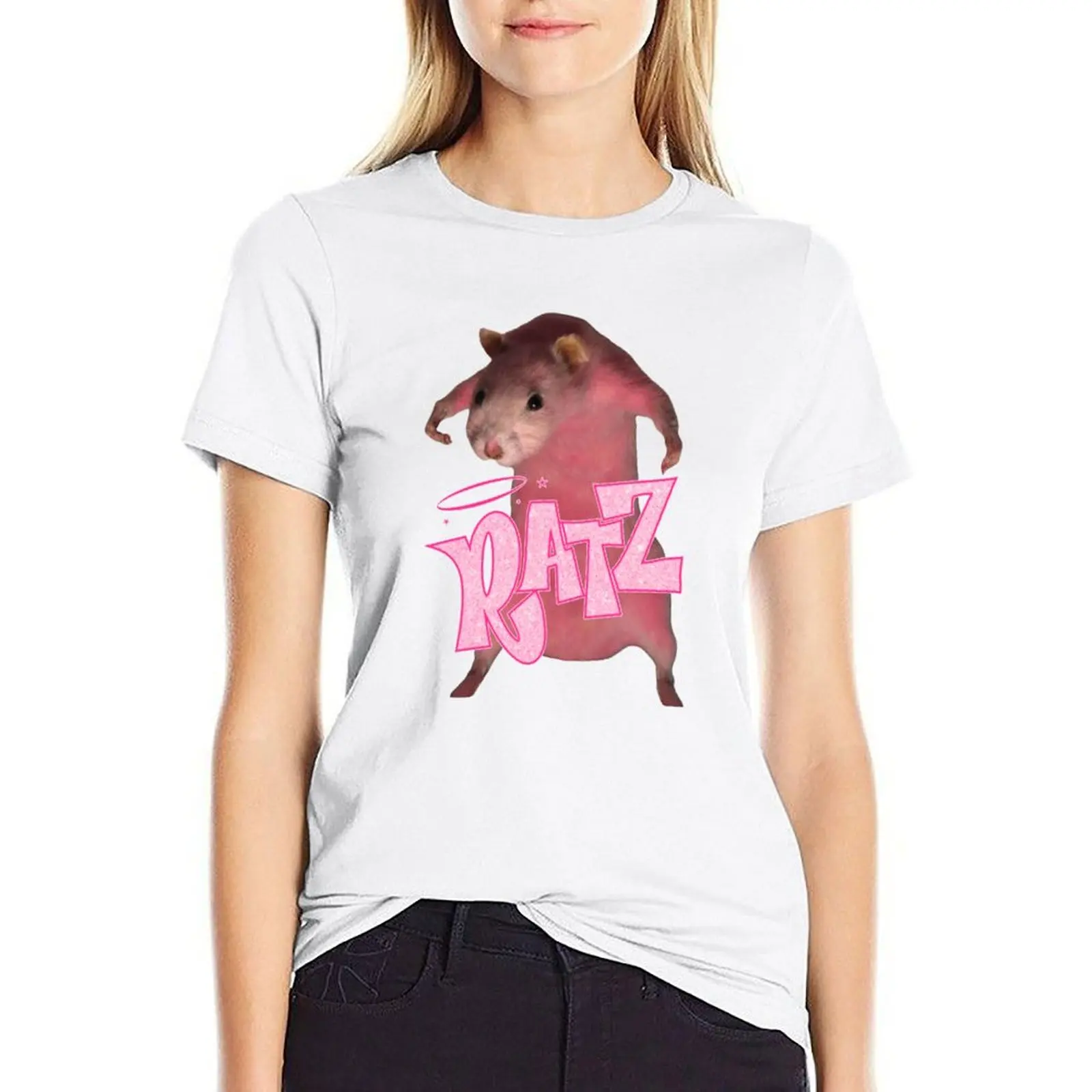 

HQ Pink Rat Ratz Meme T-Shirt tshirts woman summer clothes for Women spring clothes Women 2024 Woman fashion