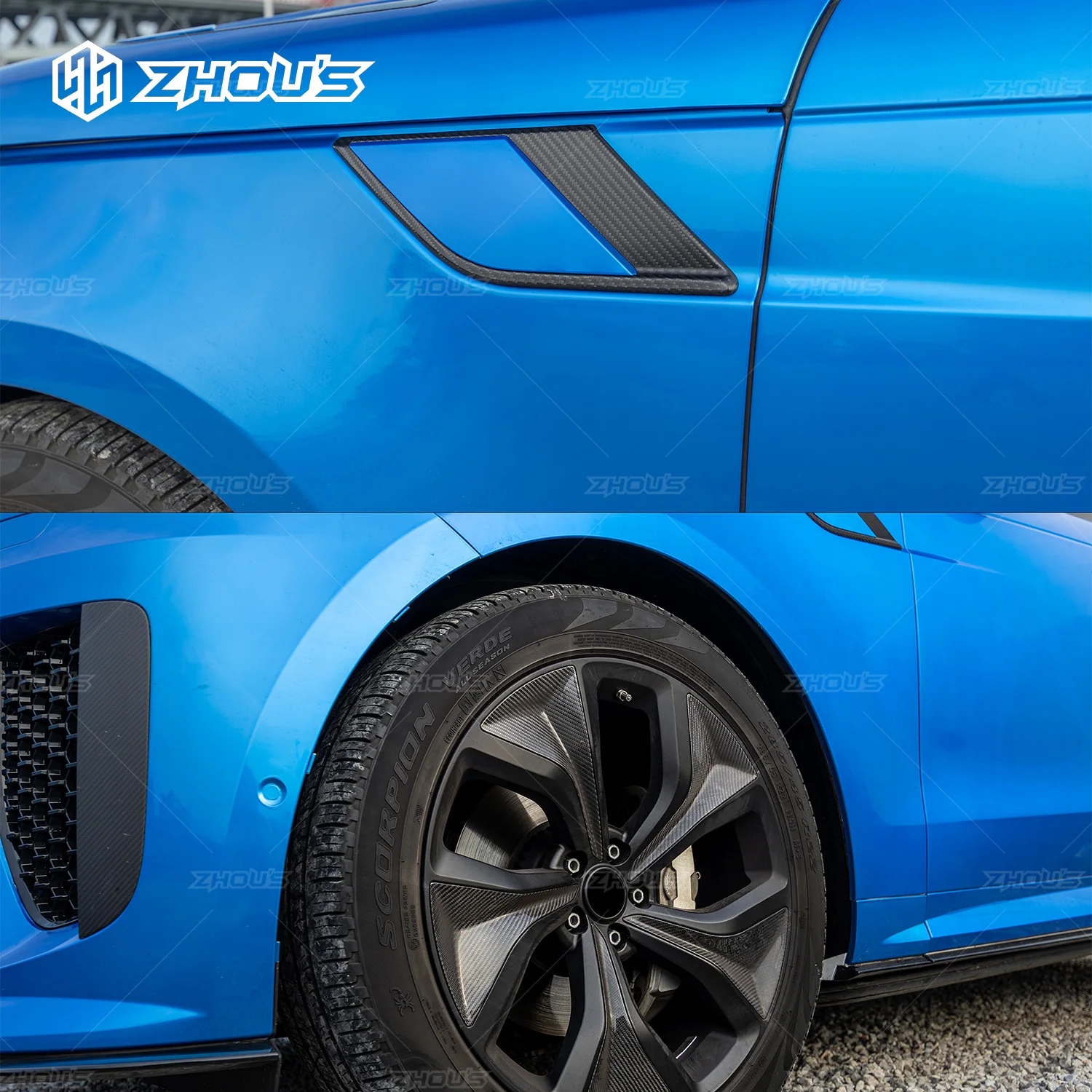 Zhous Design Latest Custom Auto Parts for Land Rover Sport L461 Side Skirt Rear Bumper SV Style Body Kit