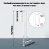 Shower Door Hooks 7-inch Clear Acrylic Extended Over Door Hooks for Bathroom 0.47-in Frameless Glass Door Tool Free Shower Towl 4