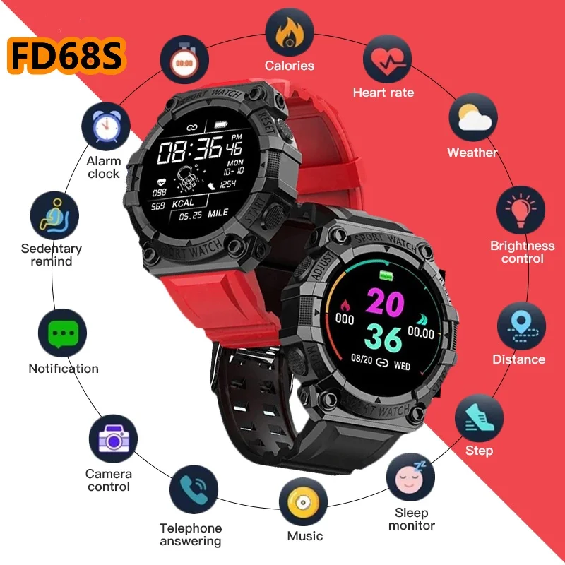 Fd68S Smart Watches For Men Women Bluetooth Smartwatch Touch Smart Bracciale Fitness Orologi Collegati Per Ios Android