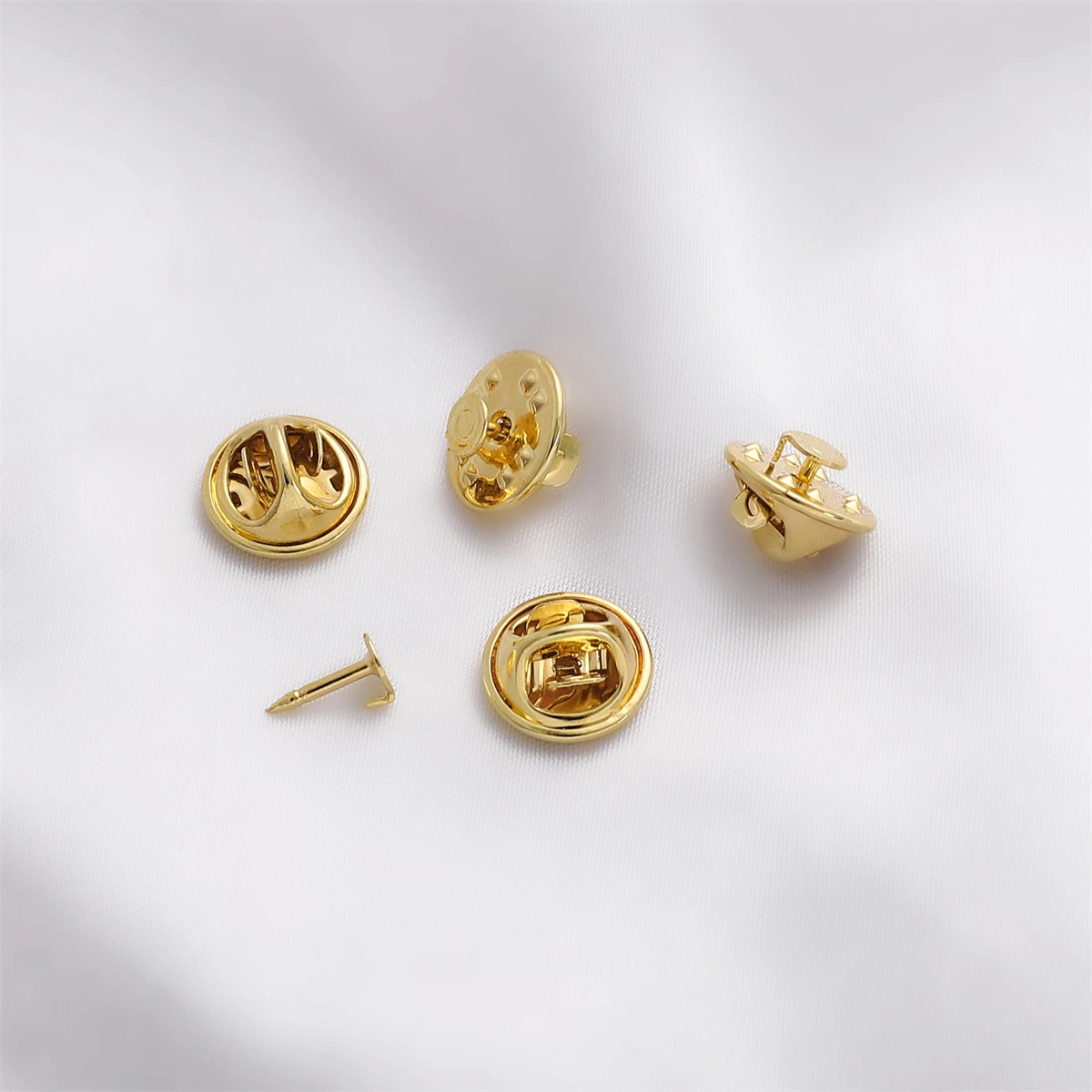 50 Spille Vuote In Ottone Con Chiusura A Frizione 10mm Oro E Argento Per Creazione Gioielli