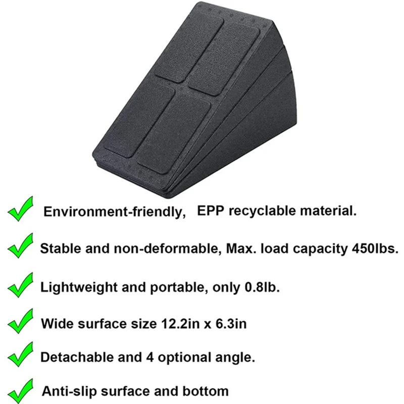 3Pcs Yoga Bricks Squat Wedge Blocks Slant Board Adjustable Non-Slip Foot Stretcher For Gym Fitness Yoga Replacement