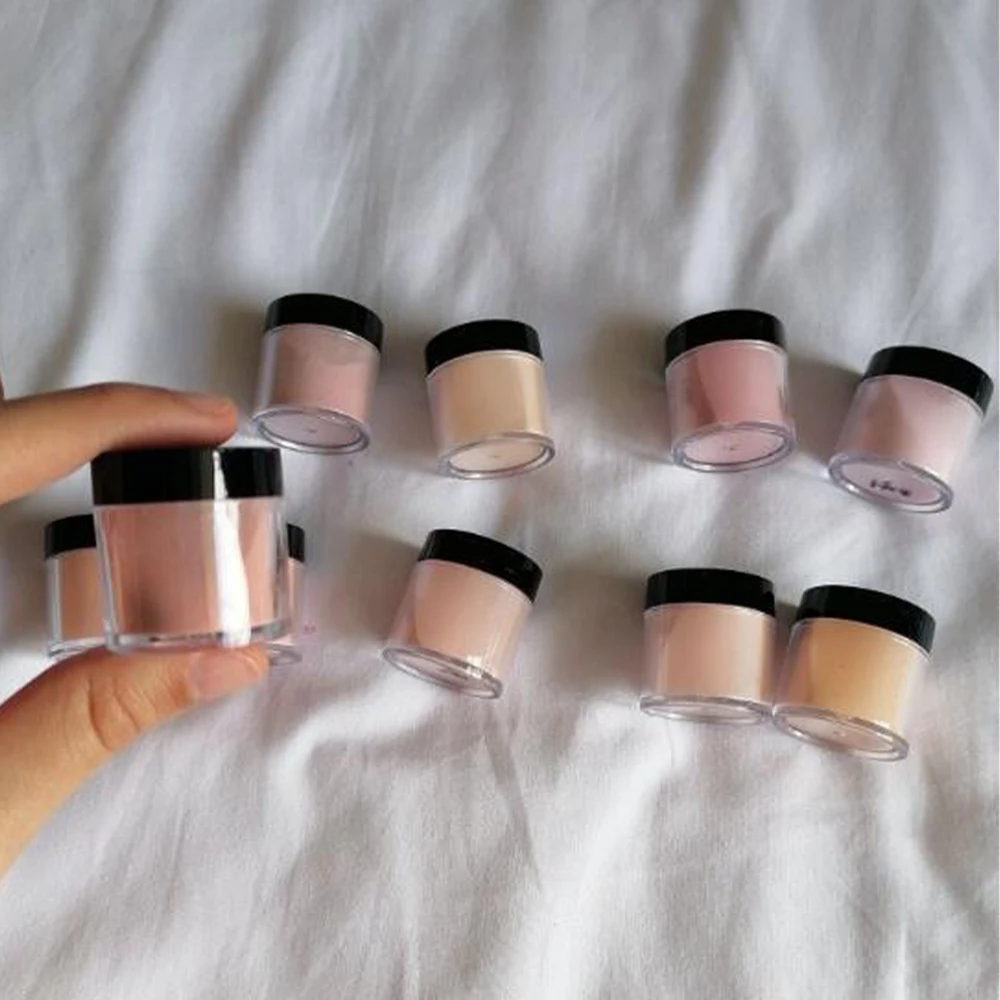 10ml*10Jar Nude Nail Acrylic Powder Set All Seasons Skin Tones Nude Neutral Nail Acrylic for 3D Carving/French Extension&*&