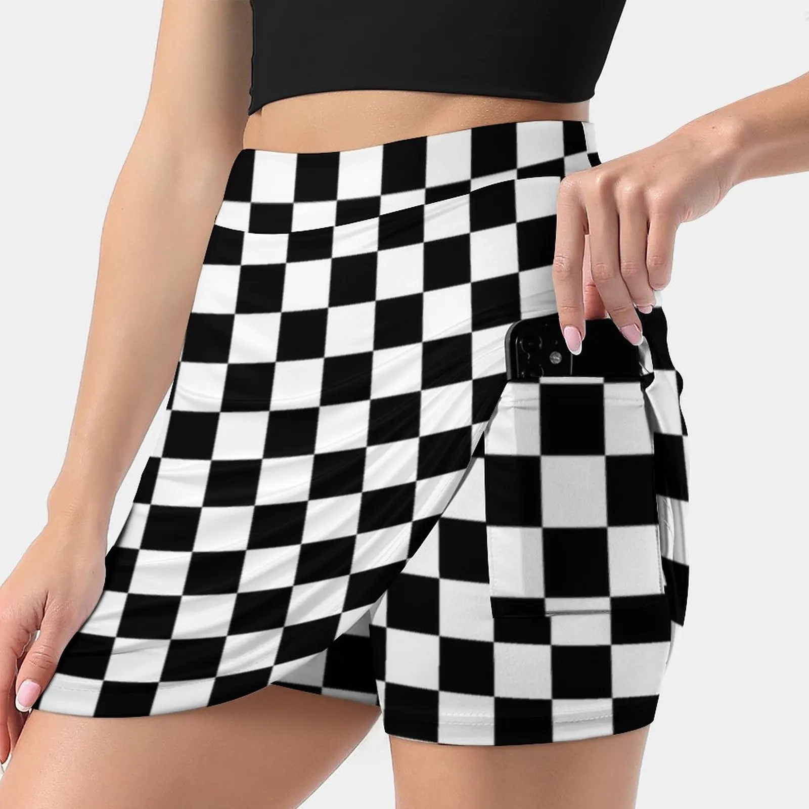 

Checkered Flag. Chequered Flag. Motor Sport. Checkerboard. Women's skirt Mini Skirts A Line Skirt With Hide Pocket Win Won Wins